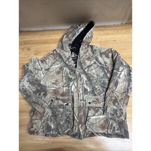 Realtree‎ Camo XL Hooded Hunting Jacket Size XL-Full Zip-Lined-46-48 Chest